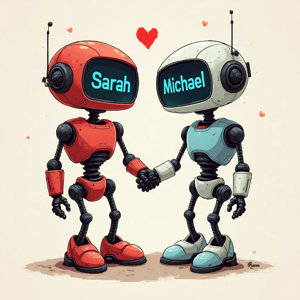 Pixel art robots
