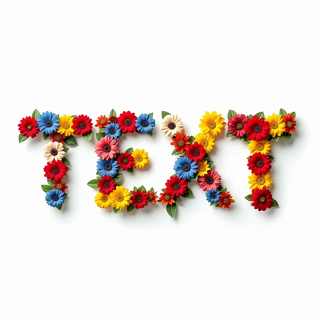 Flowers letters